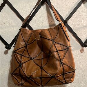 Anthro leather purse